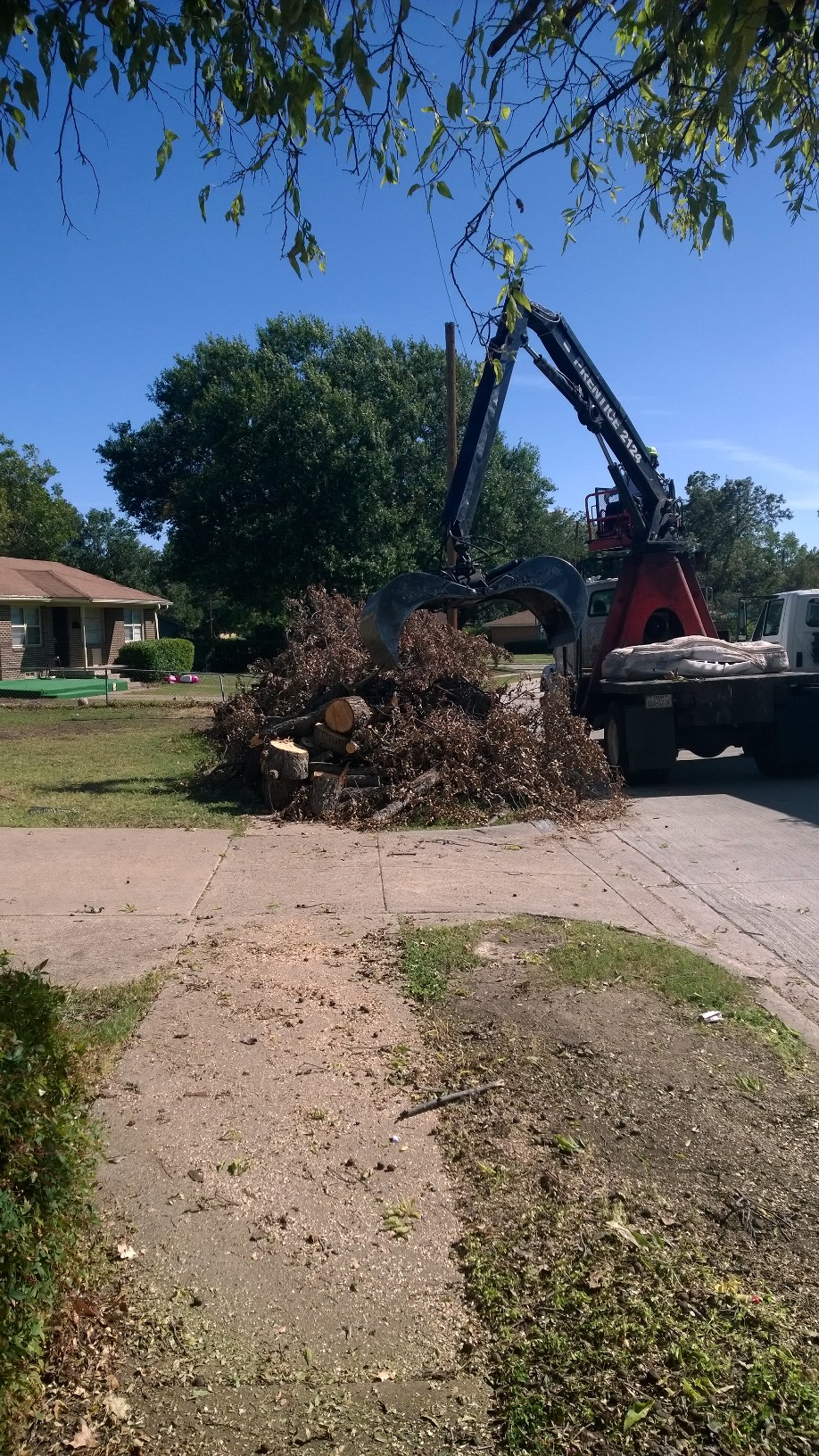 City Sanitation crews working to collect storm debris Dallas City News