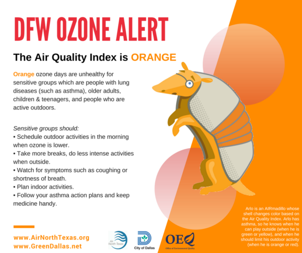 Dallas-Fort Worth Ozone Alert Day – Saturday April 28