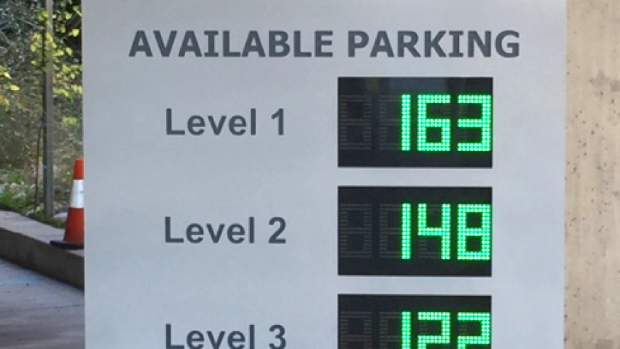 Electronic parking information at Love Field will guide travelers before they get to the airport