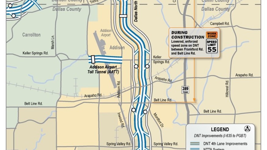 Long-term closure of Trinity Mills Road on-ramp to Dallas North Tollway delayed