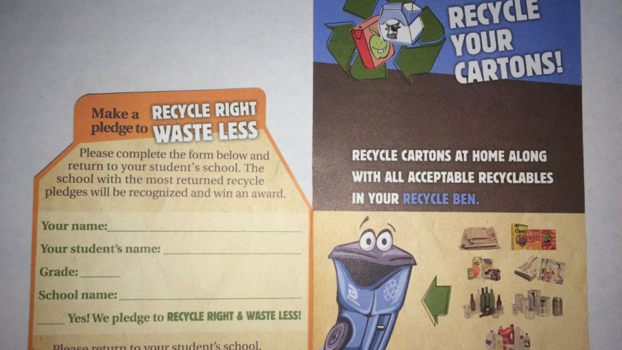 City teams up with DISD to reduce waste by recycling cartons at home and at school