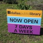Library open sign