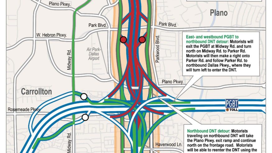 Parts of Dallas North Tollway to be closed overnight Friday