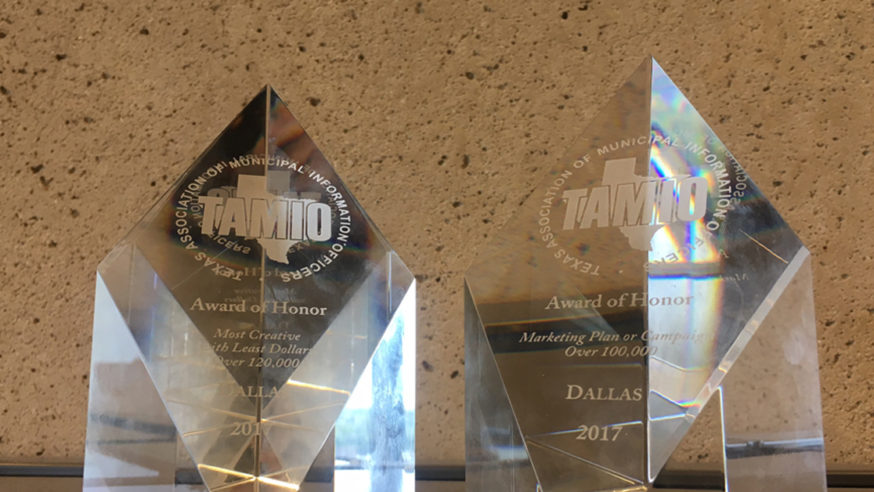 City of Dallas Public Information Office receives two TAMIO awards