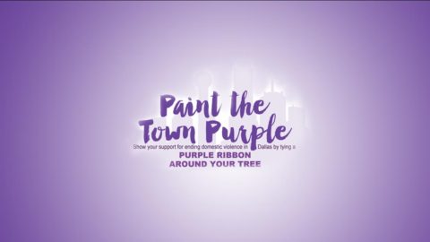 Dallas residents Paint the Town Purple
