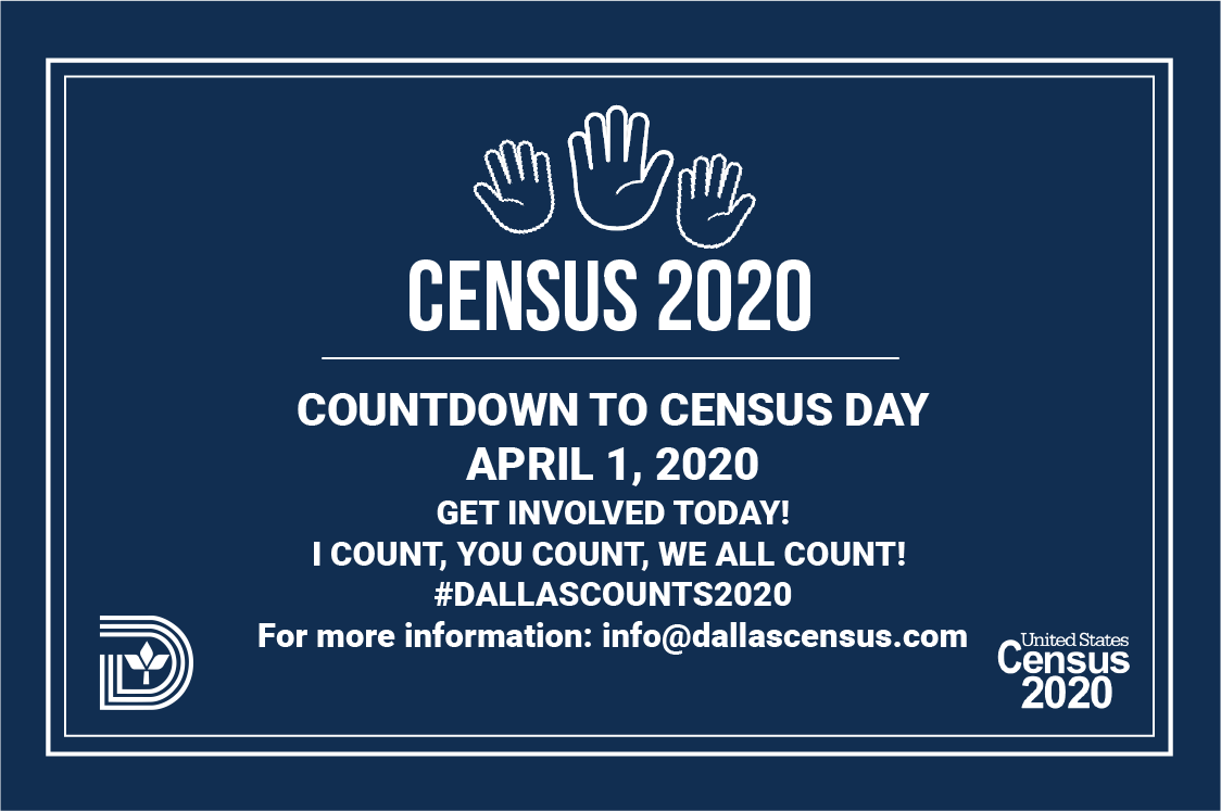 City of Dallas begins countdown to Census Day 2020 - Dallas City News