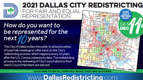 City of Dallas hosts Town Hall/Listening Sessions to get public feedback on Redistricting