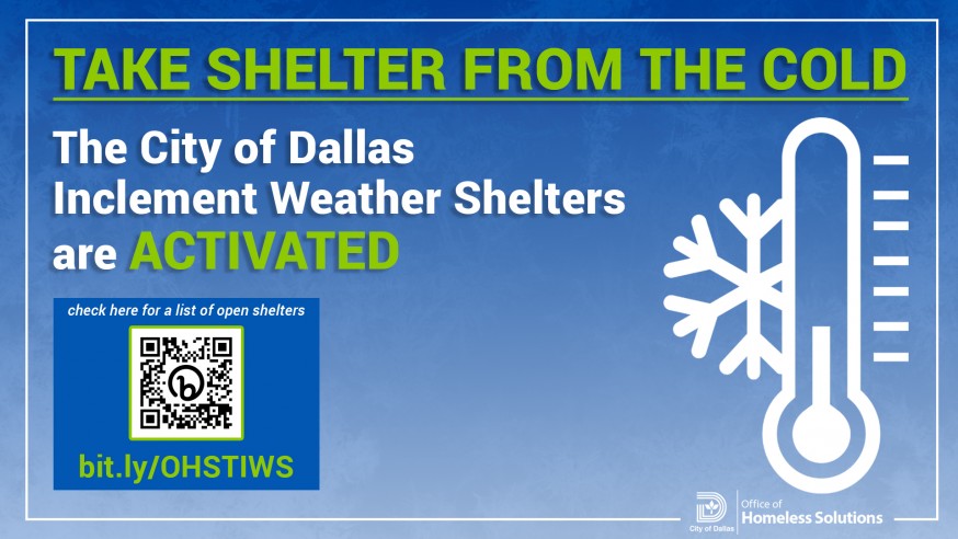 Office of Homeless Solutions activates Temporary Inclement Weather Shelters in anticipation of inclement weather