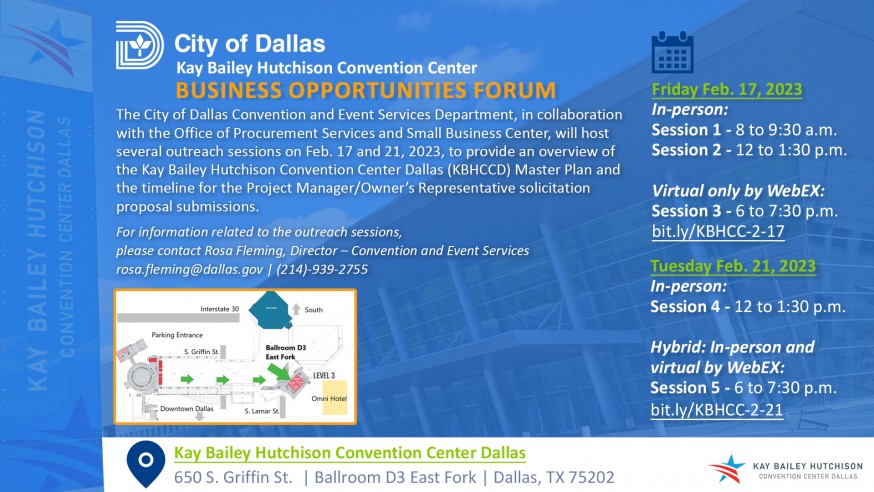 Kay Bailey Hutchison Convention Center to host Business Opportunities Forum this February